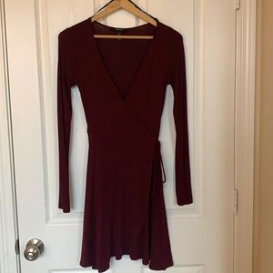 SOLD Maroon Long Sleeve Dress